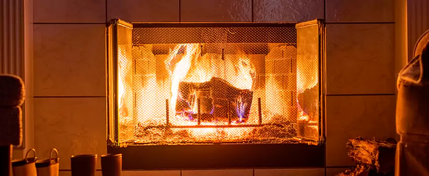 Mendota Hearth Landscape Fireplace Installation in East Meadow, New York