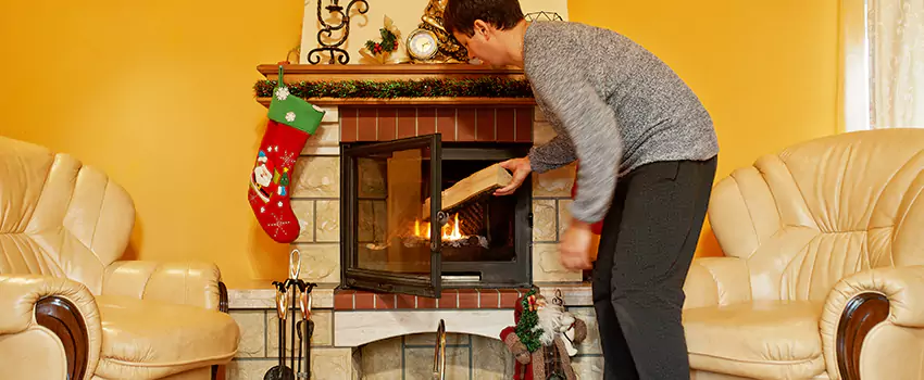 Rusted Metal Fireplace Restoration in East Meadow, New York