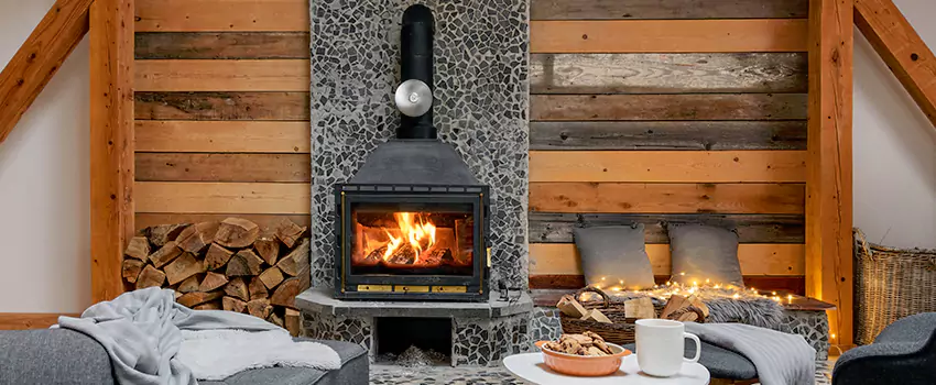Thelin Hearth Products Direct Vent Gas Stove Fireplace Inspection in East Meadow, New York